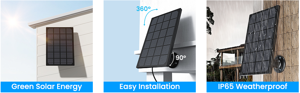 Elemage Security Camera Solar Panel image2