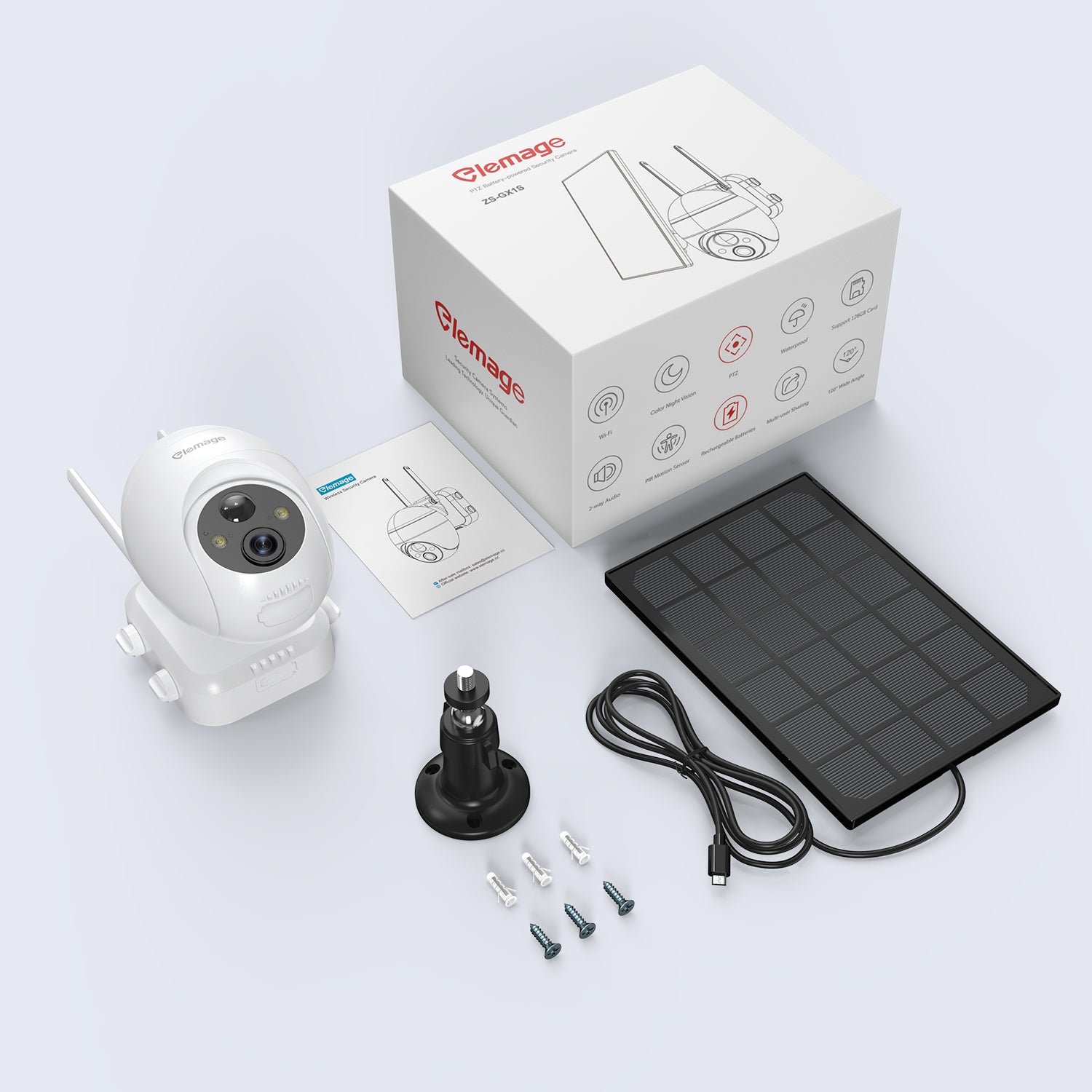 50%OFF Power Solar YESKAMO WiFi ZS-GX1S Camera 防犯カメラ - www