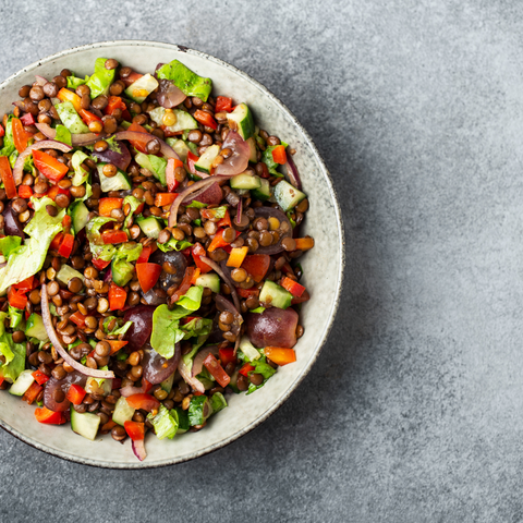 salad with lentils