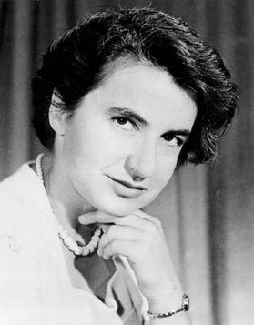 black and white photo of Rosalind Franklin