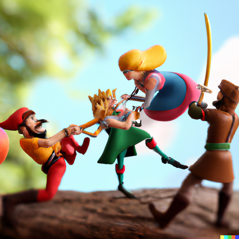 Mario & Peach help Zelda and Link defeat the Evil Ganon