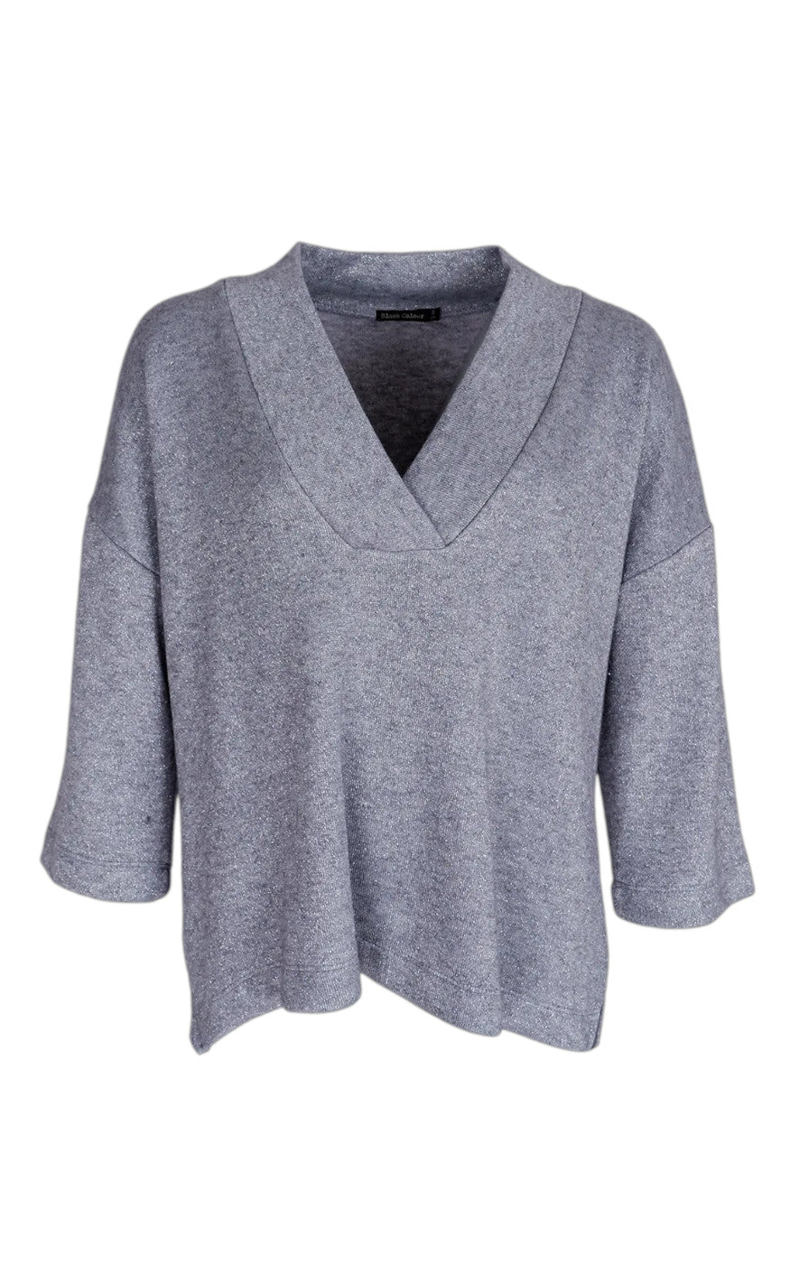 Se Black Colour Bluse - Kris - Grey hos Fashionbystrand