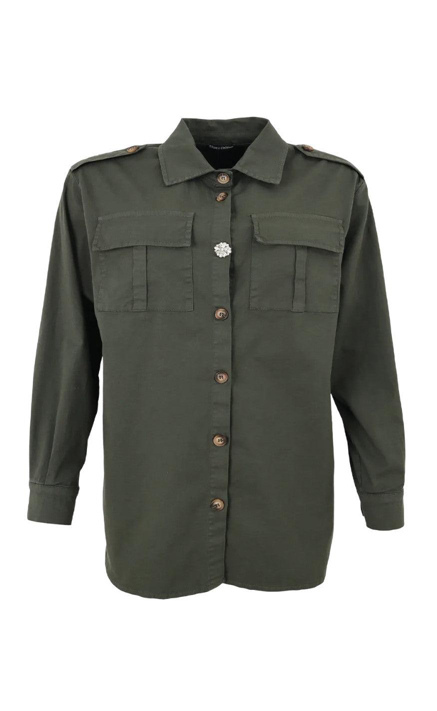 Billede af Black Colour Jakke - Canvas Oversize - Army