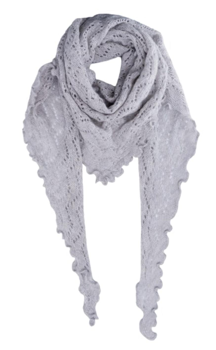 Billede af Black Colour Scarf - Siri Knitted - Grey