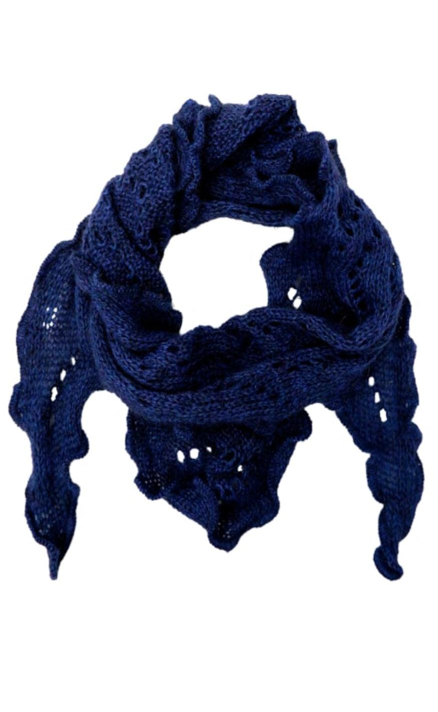 Se Black Colour Scarf - Siri Mini - Navy hos Fashionbystrand