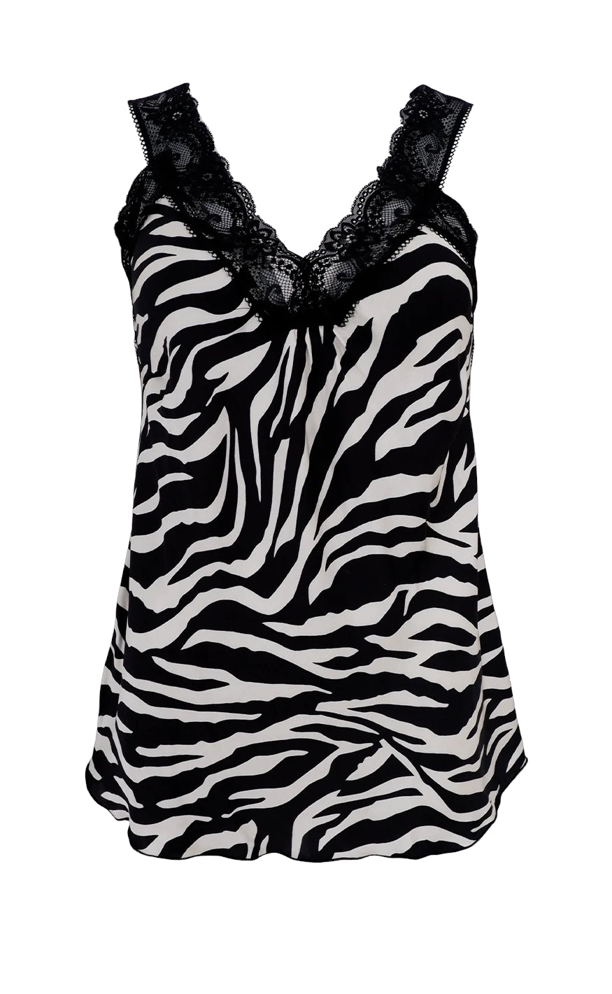 Se Black Colour Top - Bea - Zebra hos Fashionbystrand