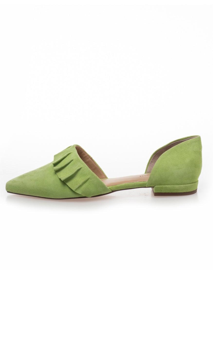 Billede af Copenhagen Shoes Loafers / Ballerina - New Romance Suede - Green