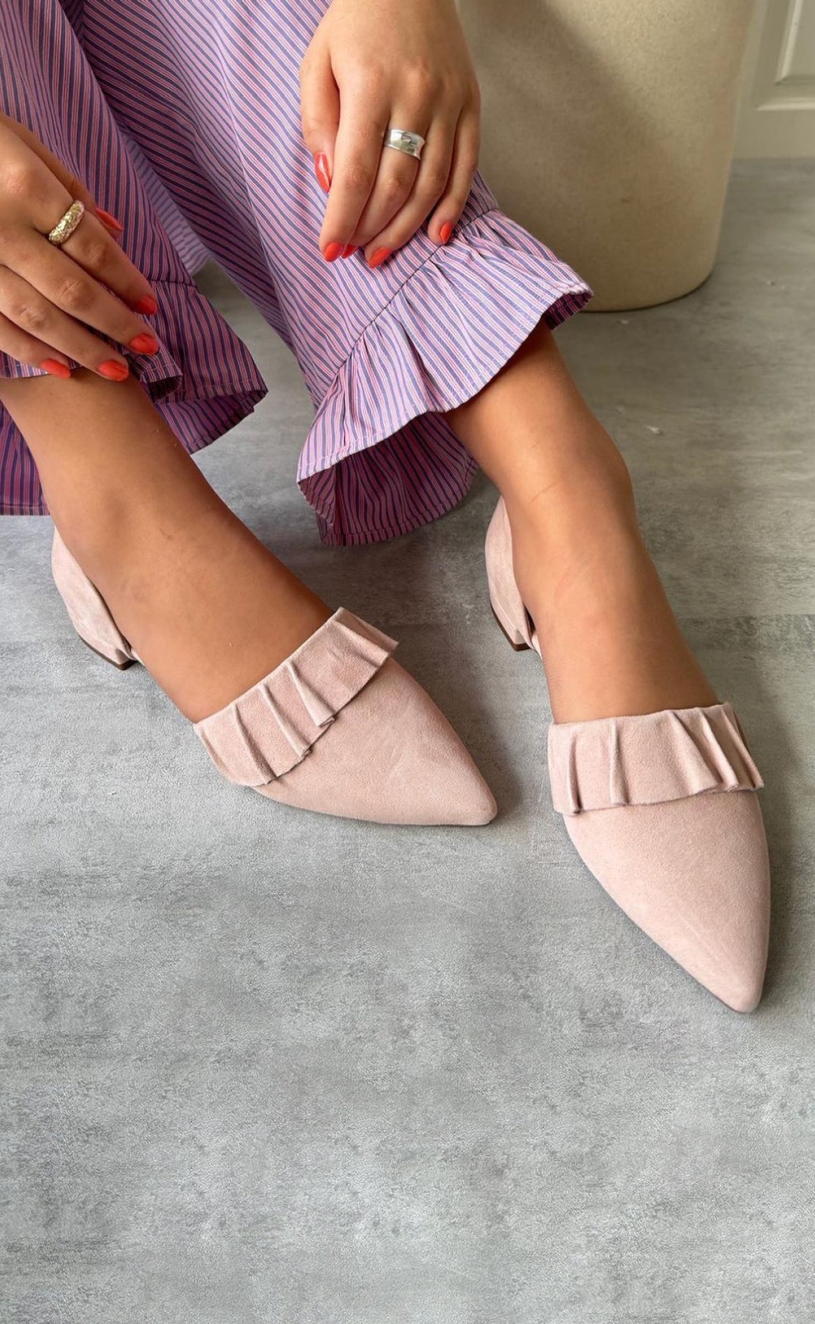 Se Copenhagen Shoes Loafers / Ballerina - New Romance Suede - Rosa hos Fashionbystrand