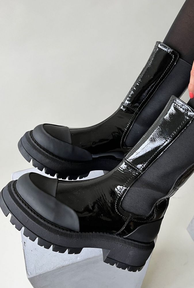 Se Copenhagen Shoes Støvler - Sally Girl - Black/Pantent hos Fashionbystrand