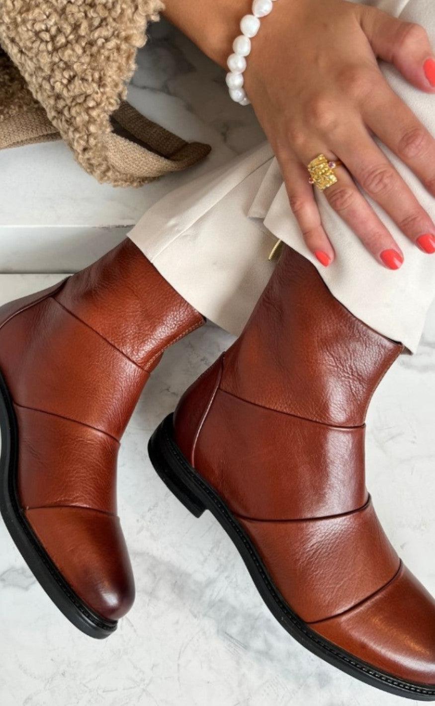 Se Copenhagen Shoes Støvler - Stephanie - Cognac hos Fashionbystrand