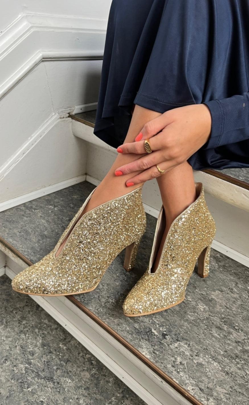 Billede af Copenhagen Shoes Støvler - Sus - Gold Glitter