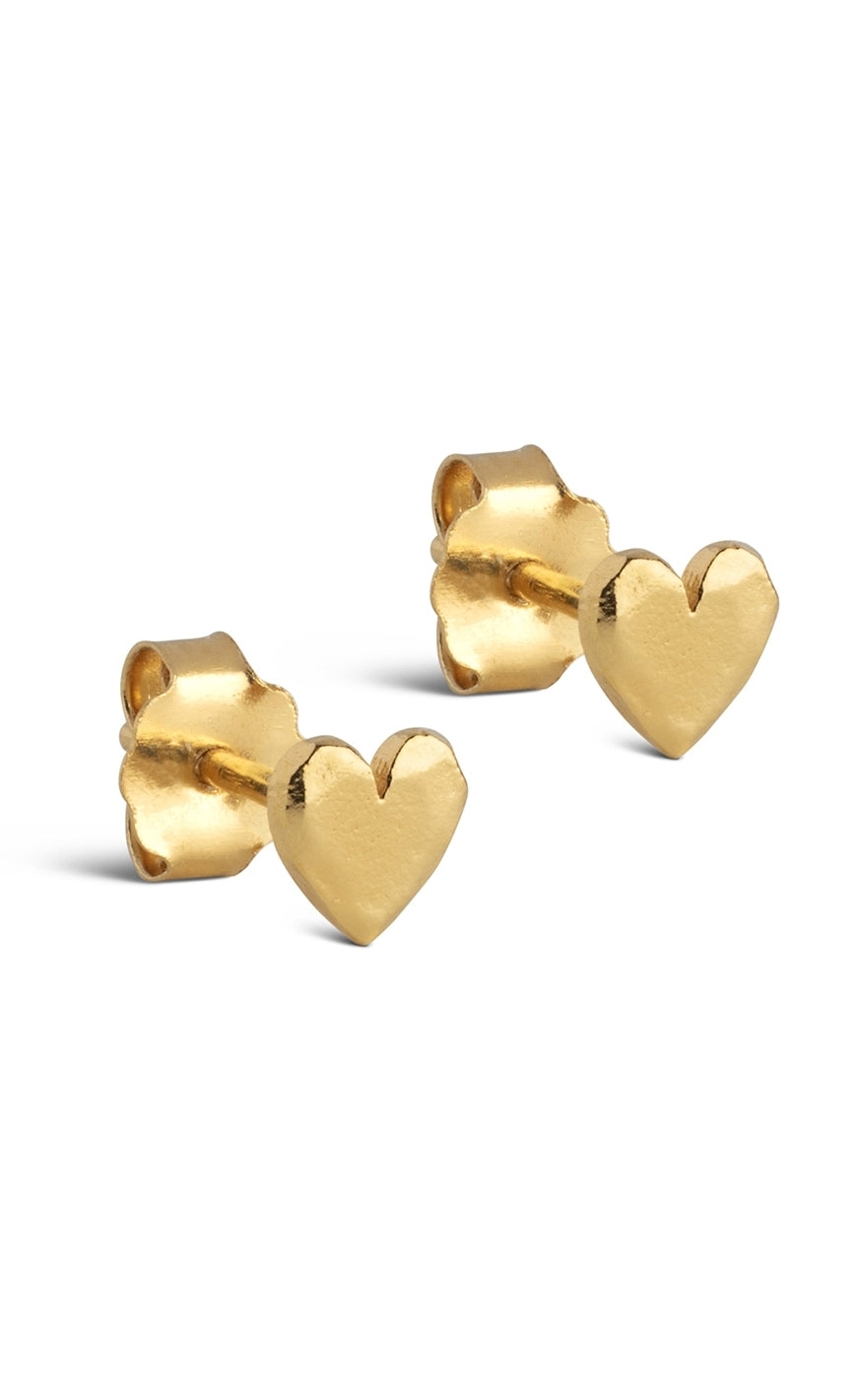 Se Enamel Copenhagen Øreringe - Studs Heart - Gold Colour hos Fashionbystrand