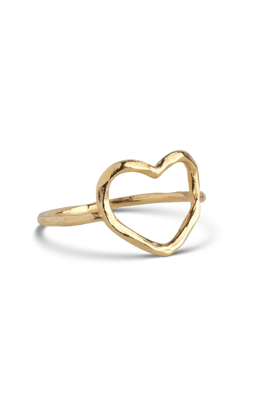 Billede af Enamel Copenhagen Ring - Organic Heart - Gold Colour