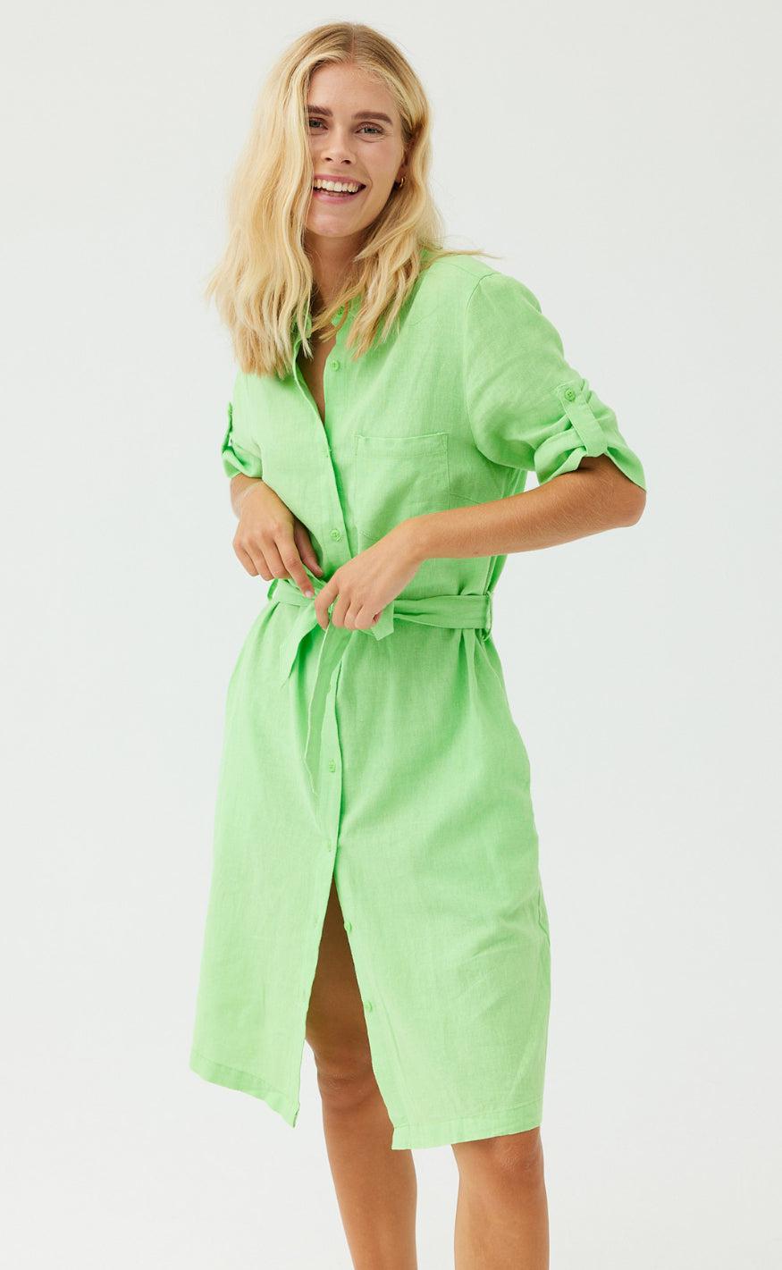 Freequent Kjole - Lava - Summer Green | Hurtig levering Fashionbystrand