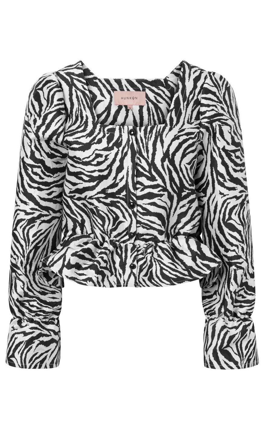 Billede af Hunkøn Bluse - Sanna - Zebra Striped