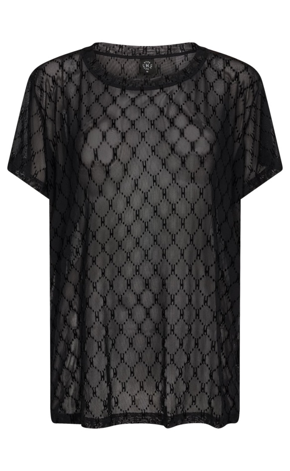Billede af Hype The Detail Bluse - Oversize Mesh - Black hos Fashionbystrand