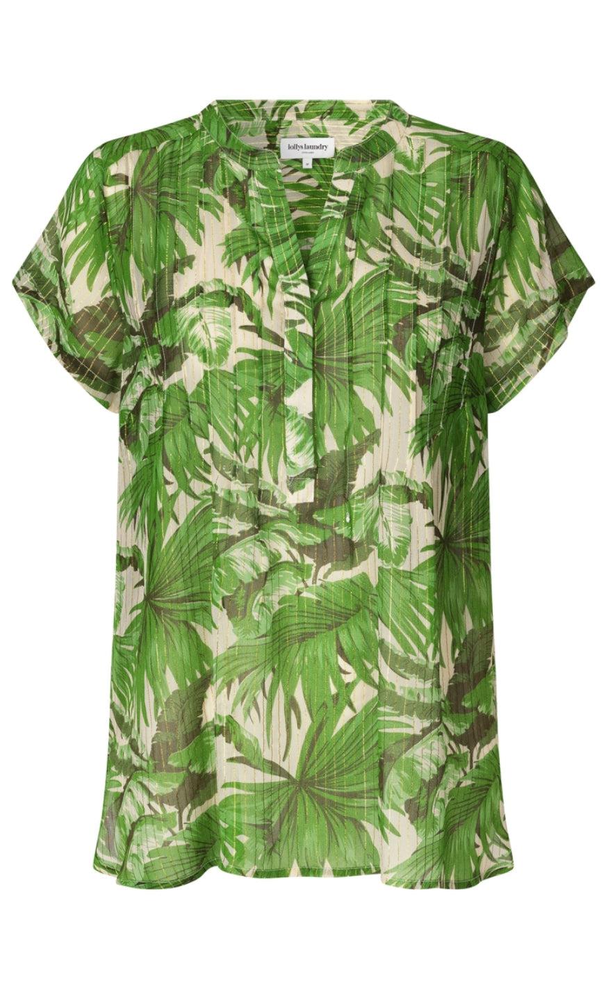 12: Lollys Laundry Bluse - Heather - Green