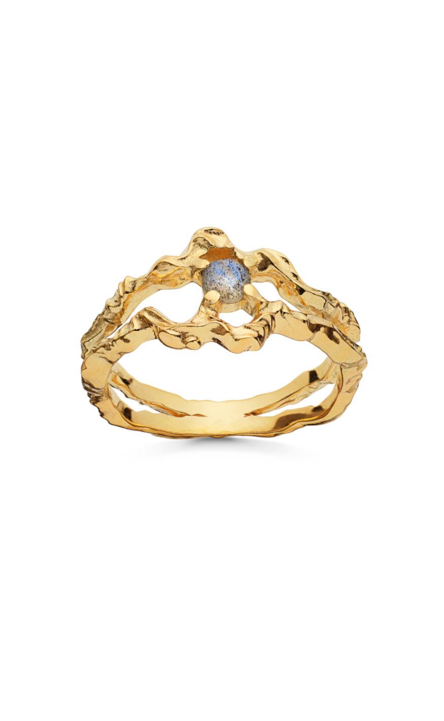 Billede af Maanesten Ring - Shelly - Gold Colour