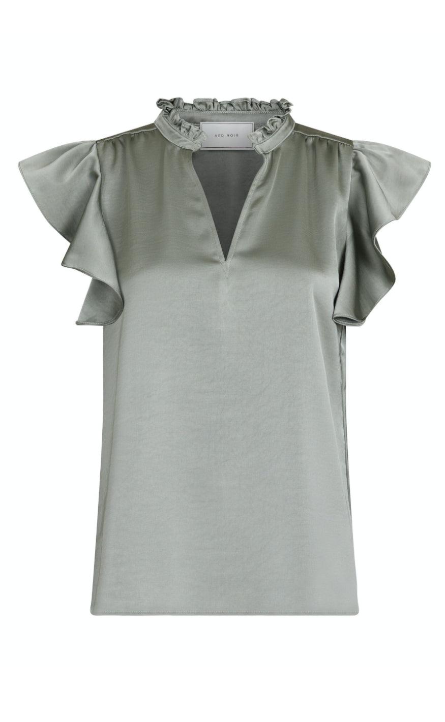 Se Neo Noir Bluse - Stella - Smoke Green hos Fashionbystrand