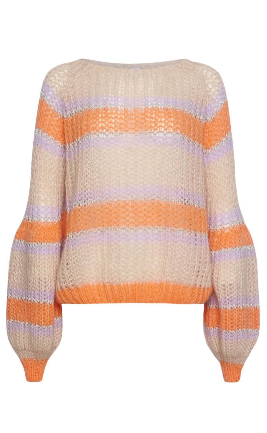 Se Pacific Knit Sweater Apricot/Lavender Mix M/L hos Fashionbystrand