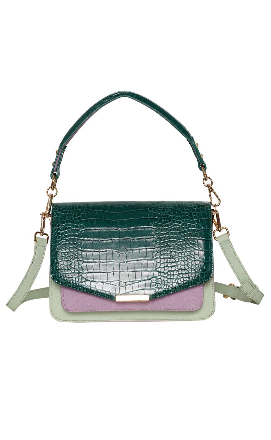 Noella Taske - Blanca Multi Compartment - Green Croco/Mint/Purple Mix