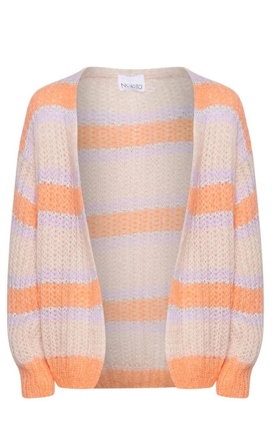 Se Noella Cardigan - Pacific - Apricot/Lavender Mix hos Fashionbystrand