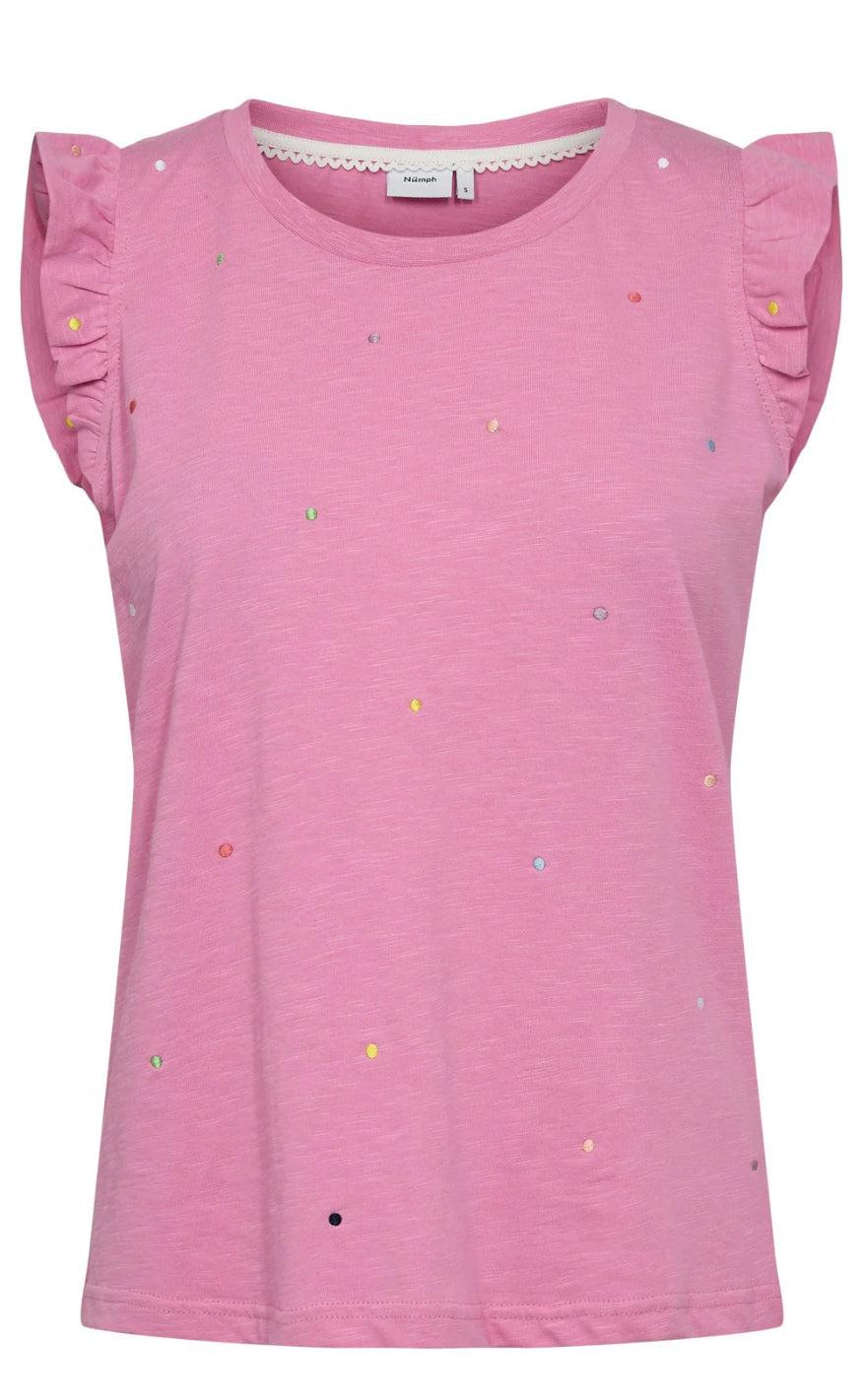 Se Nümph T-Shirt - Tilde - Fuchsia Pink hos Fashionbystrand