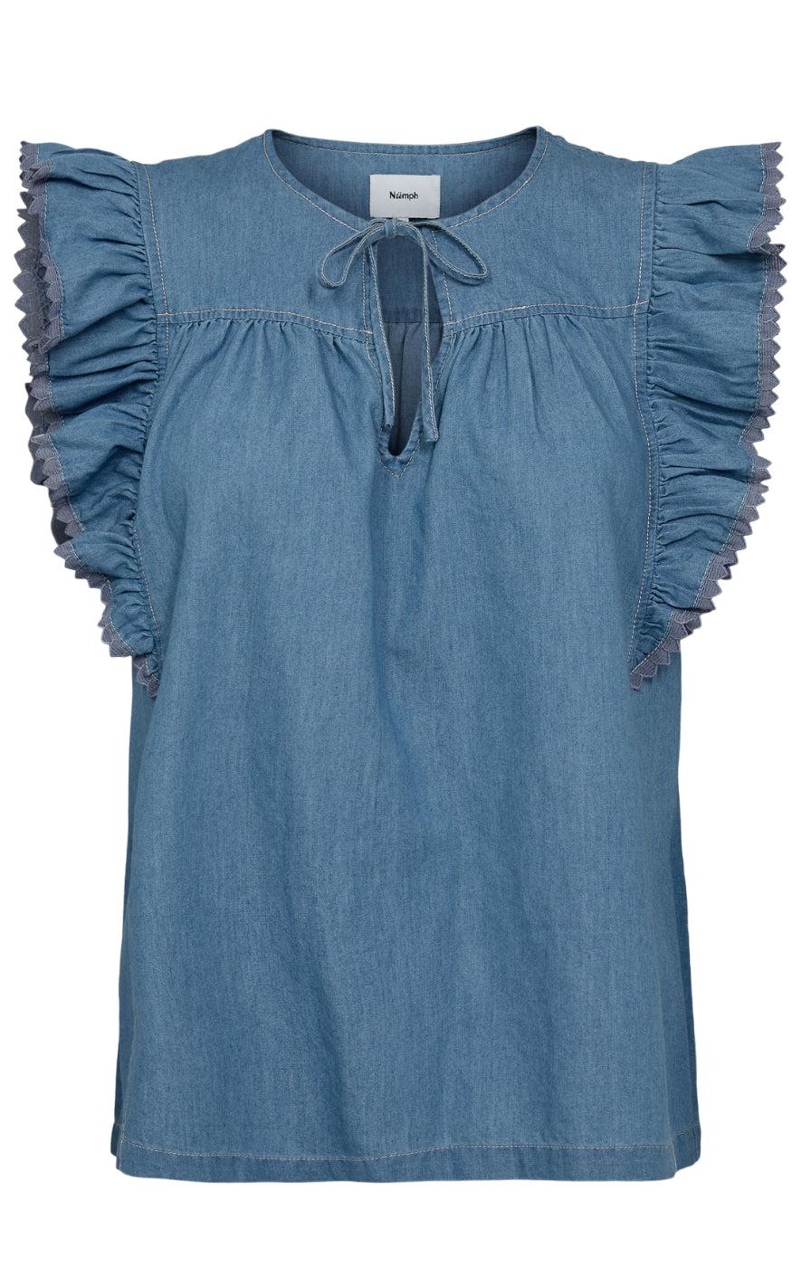 Billede af Nümph Top - Dylan - Medium Blue Denim