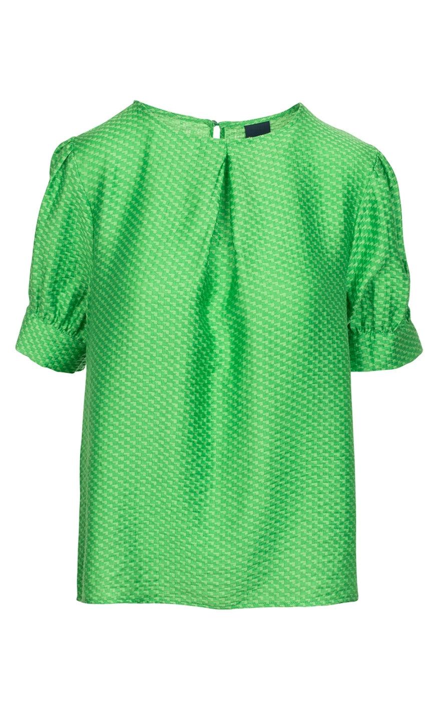 Se One Two Luxzuz Bluse - Arise - Vibrant Green hos Fashionbystrand