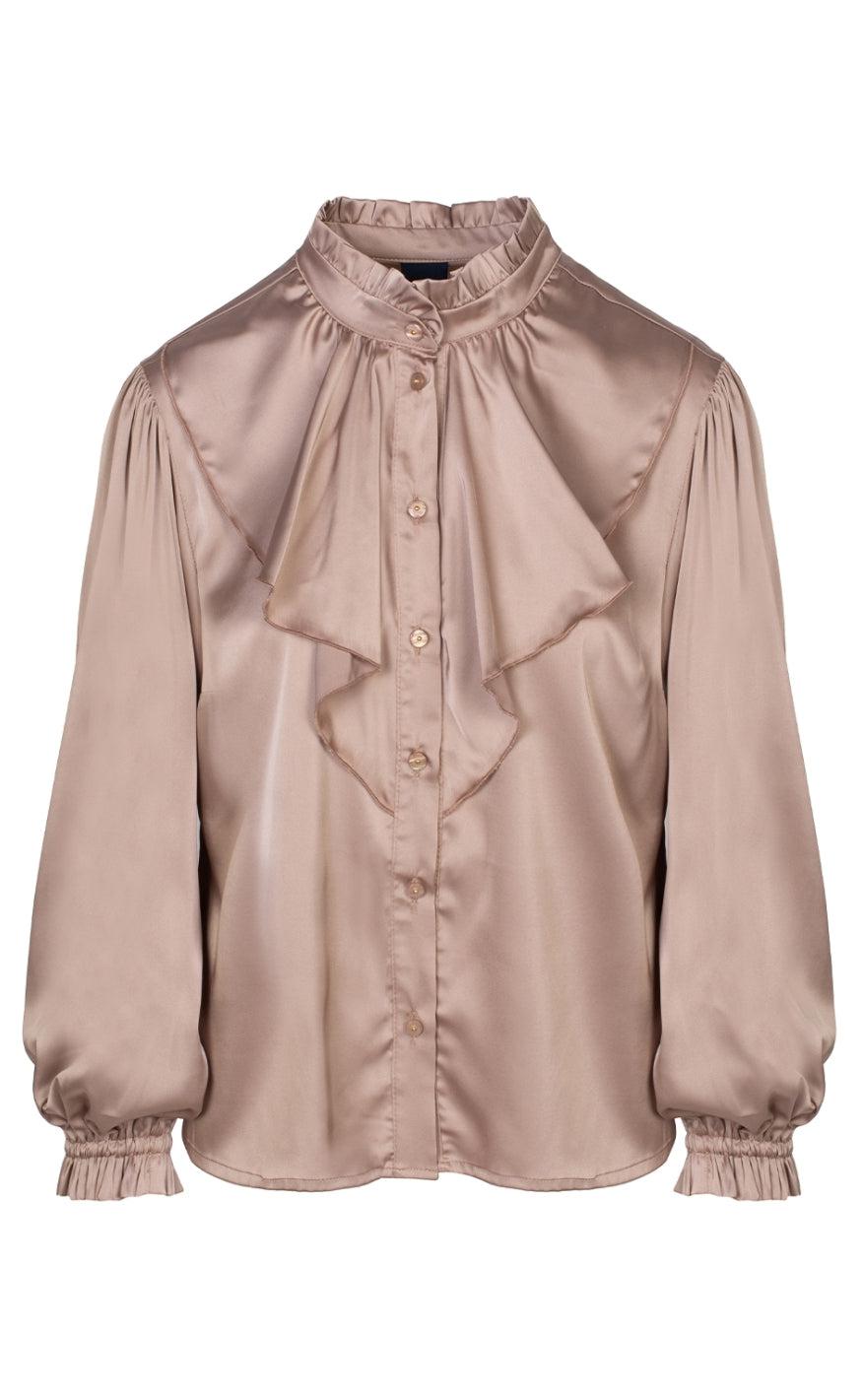 Billede af One Two Luxzuz Skjorte - Mian - Light Taupe