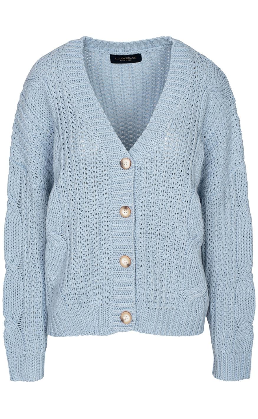 Se One Two Luxzuz Strik - Signi - Chambray Blue hos Fashionbystrand