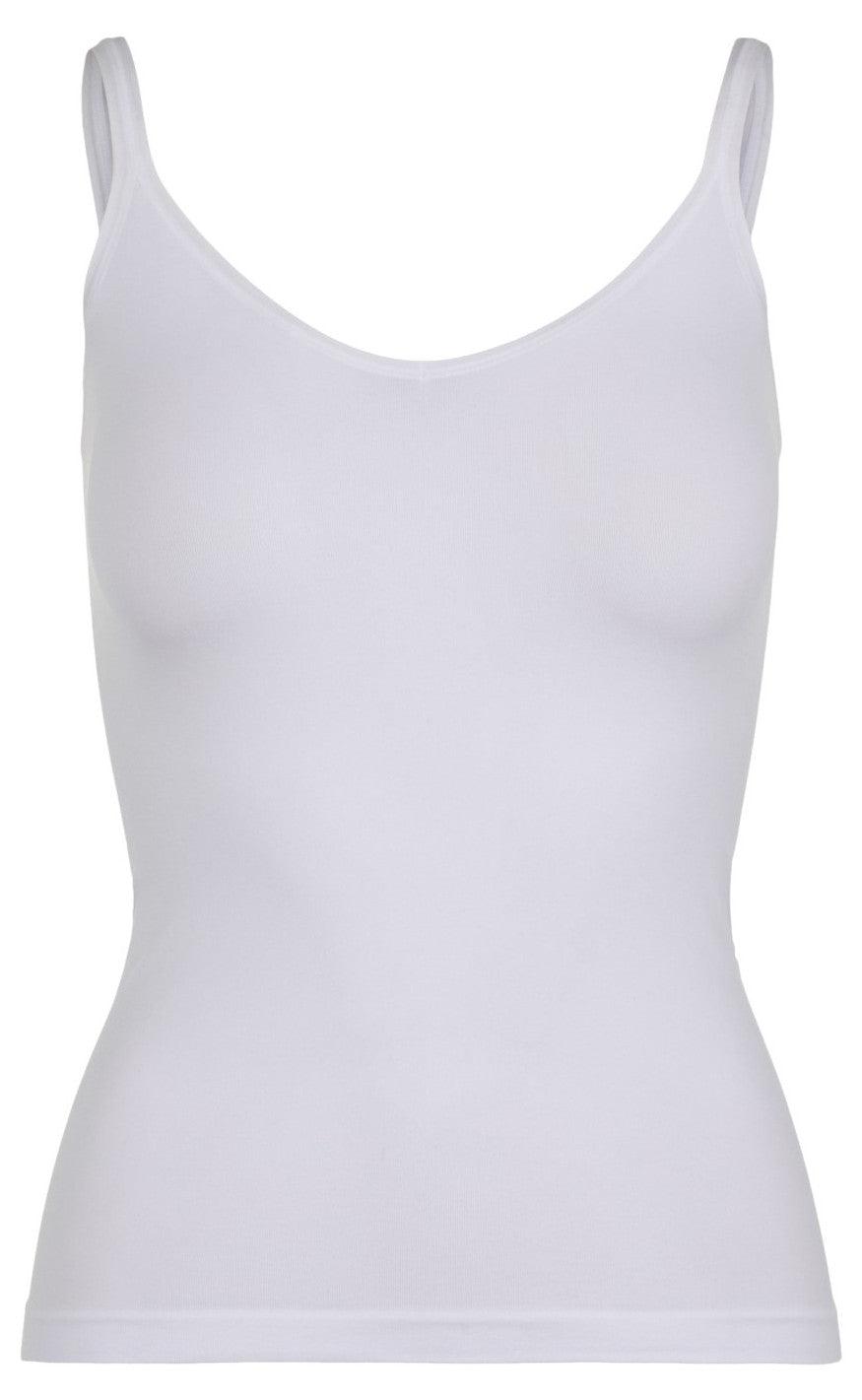 PIECES Top - Plain - White