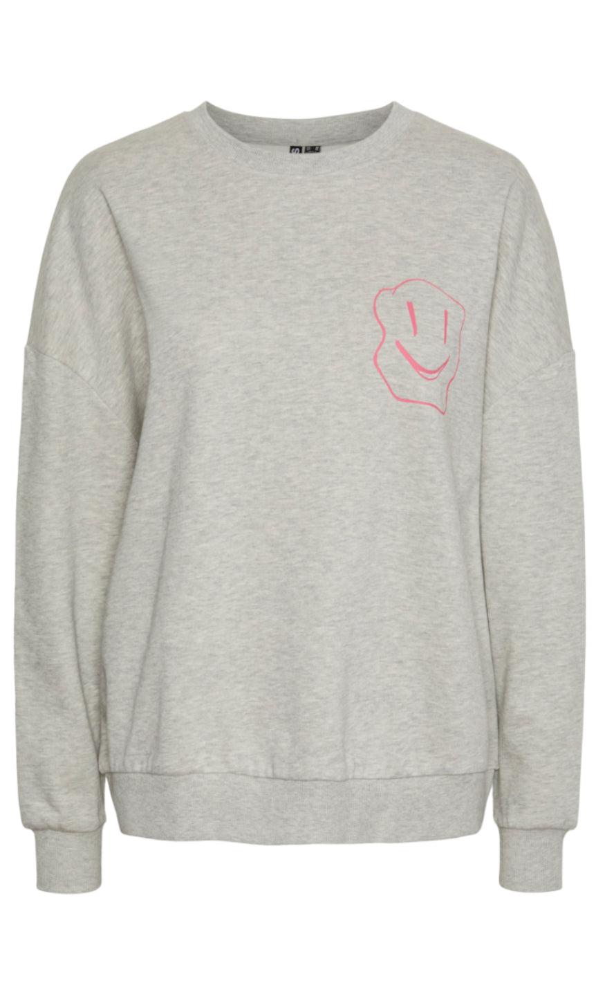 Se Pieces Sweater - Dyllo - Light Grey Melange hos Fashionbystrand