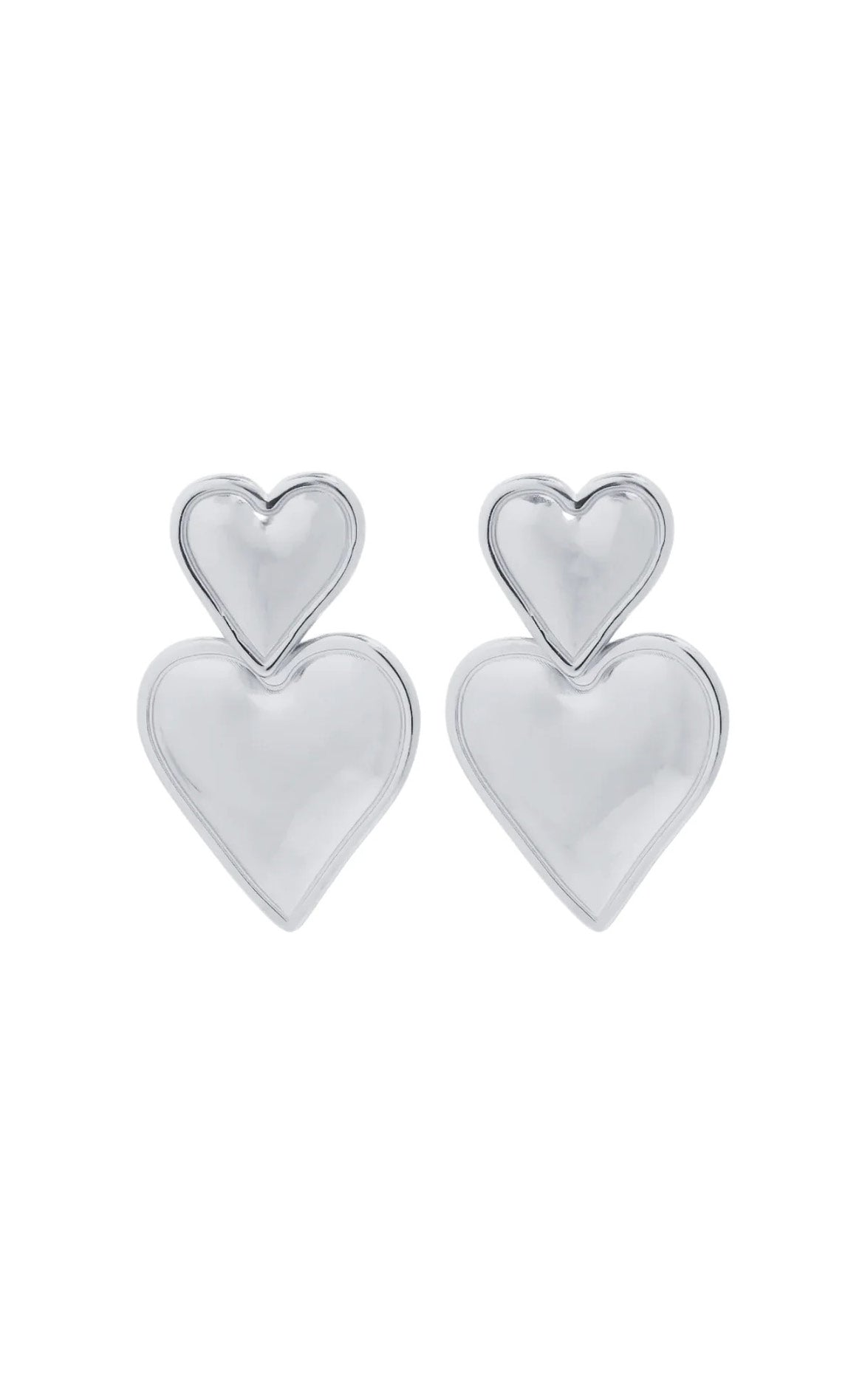 Billede af Smykkeli Copenhagen Øreringe - Marseille Heart - Silver Colour