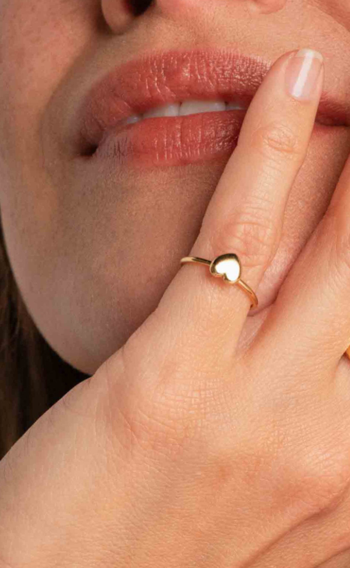 Image of Smykkeli Copenhagen Ring - Houston Heart - Gold Colour