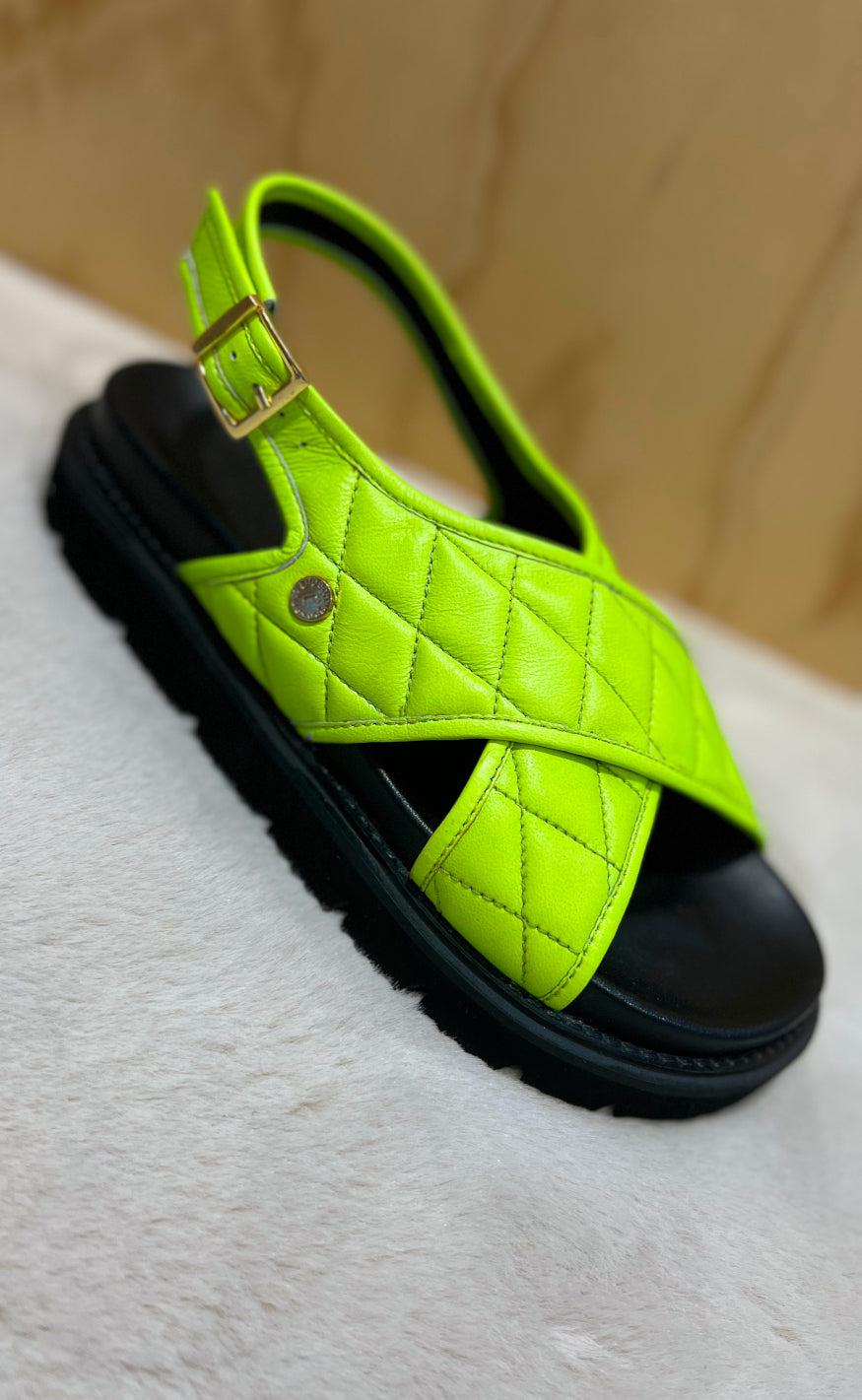 Se Copenhagen Shoes Sandaler - Going Wild - Neon Green hos Fashionbystrand