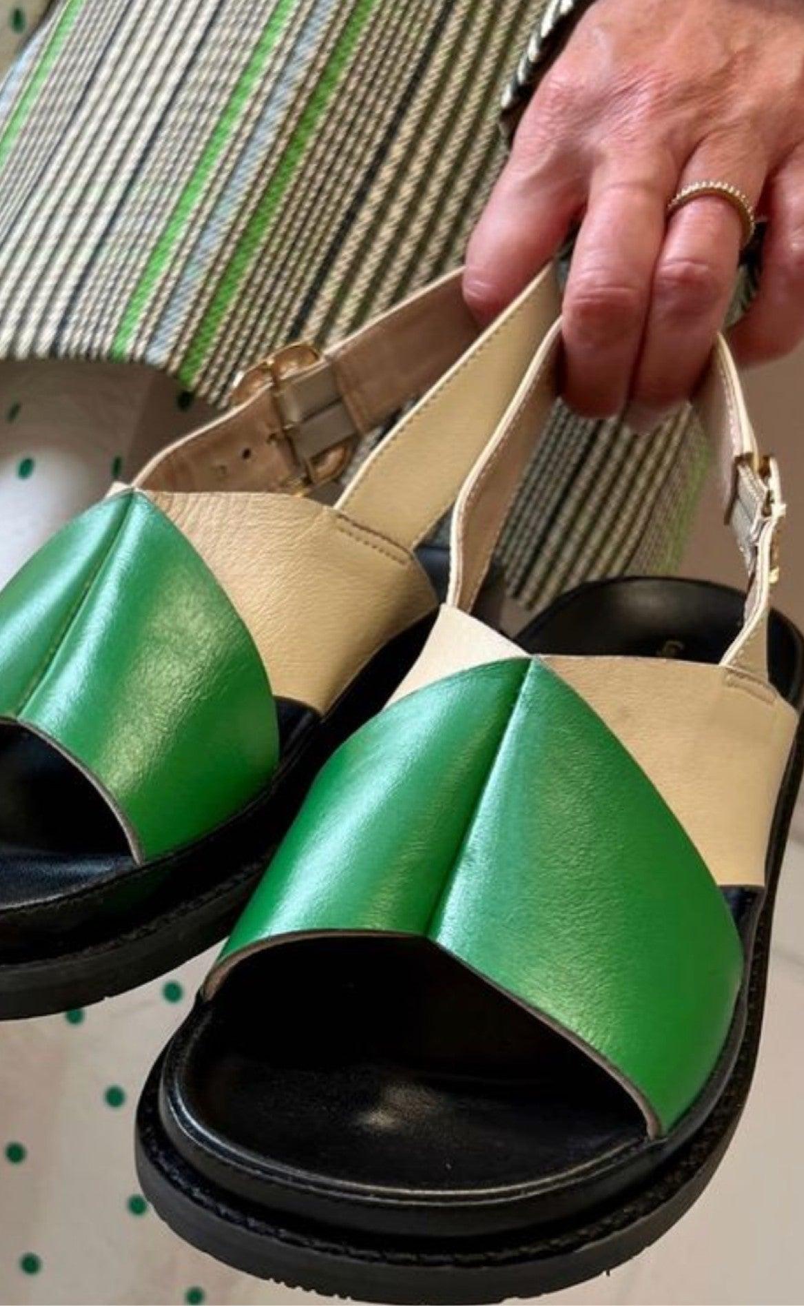Se Copenhagen Shoes Sandaler - New Stronger - Green Multi hos Fashionbystrand
