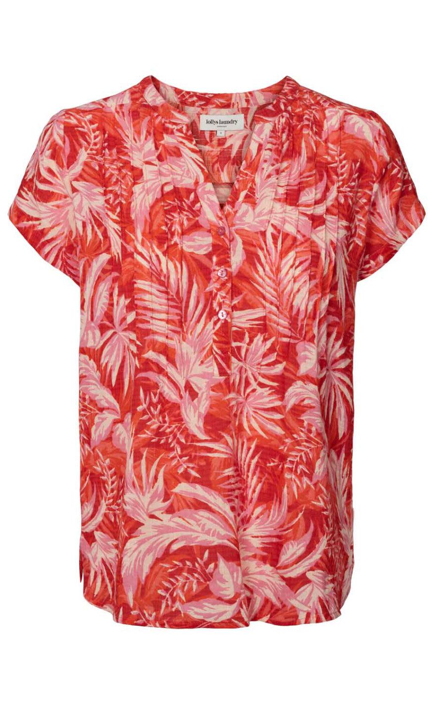 4: Lollys Laundry Bluse - Heather - Red