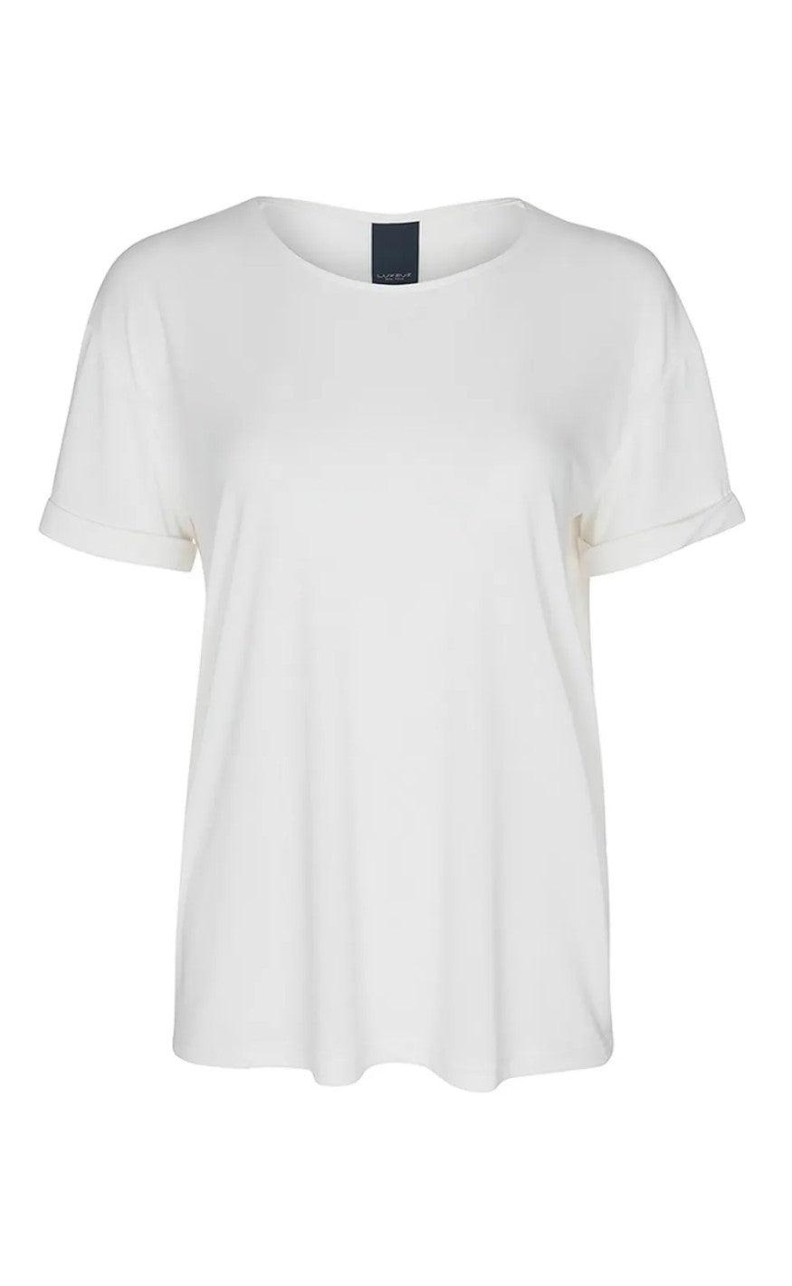 Se One Two Luxzuz - Karin T-shirt - Cream hos Fashionbystrand