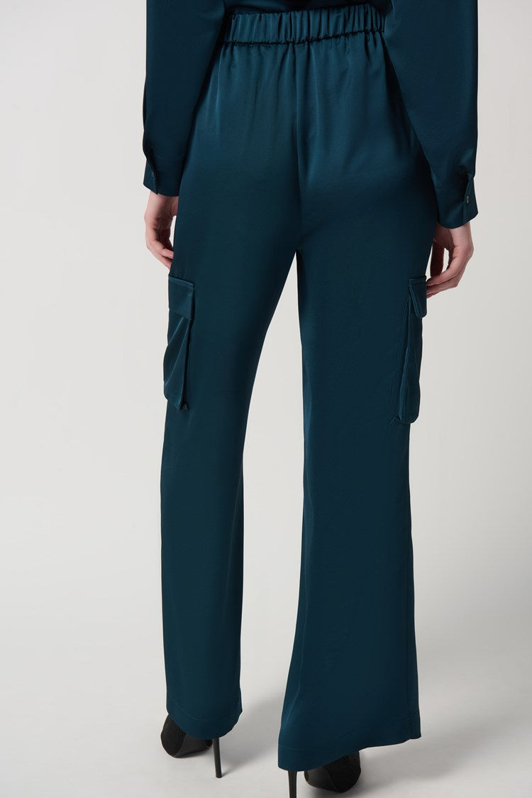 Joseph Ribkoff Satin Wide-Leg Cargo Pants Style 234117 – IBHANA