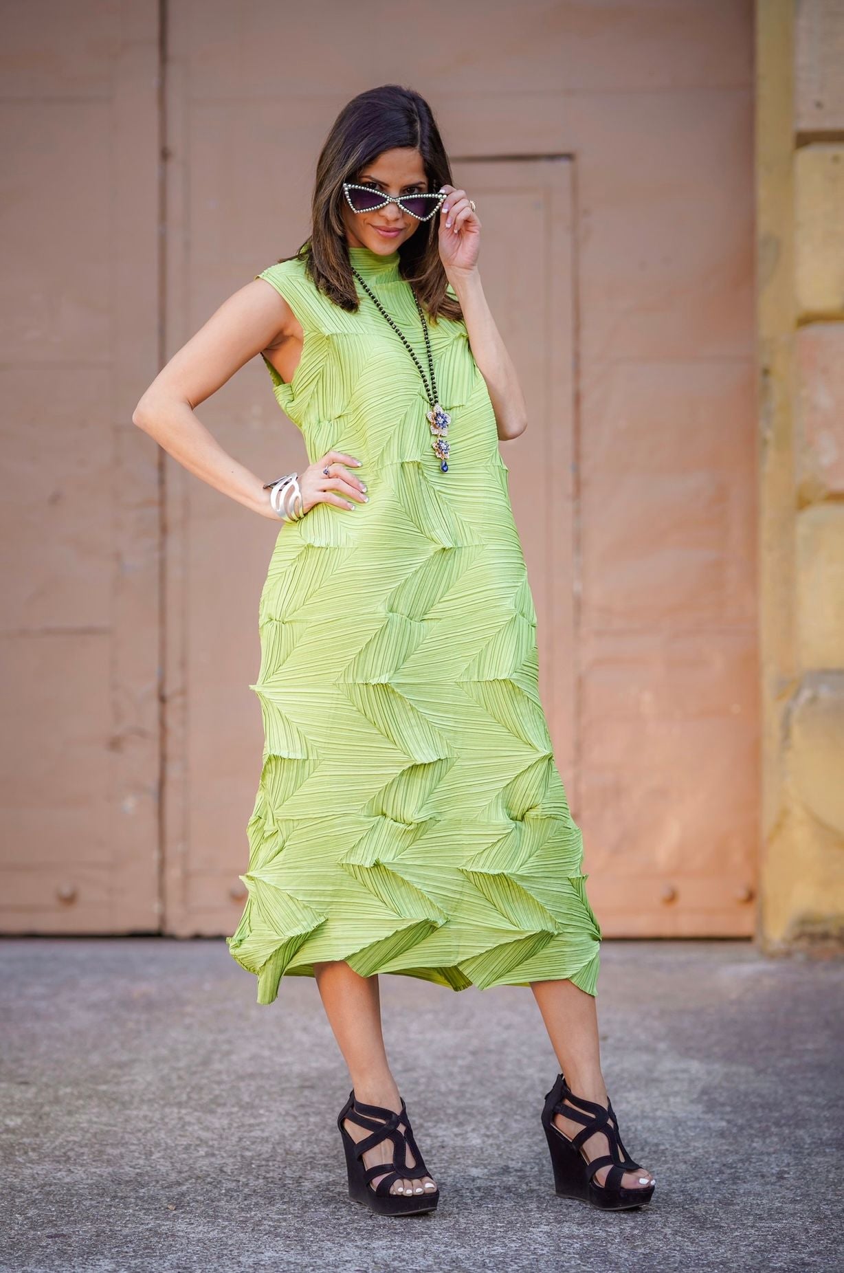 Vanite Couture Dress 81851 Pea Green – IBHANA