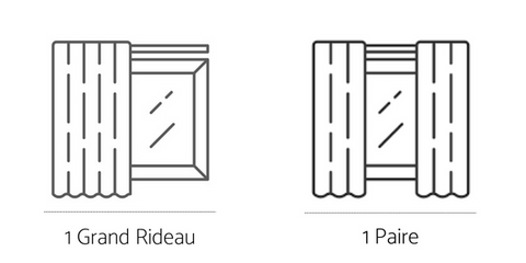 rideau double et rideau simple