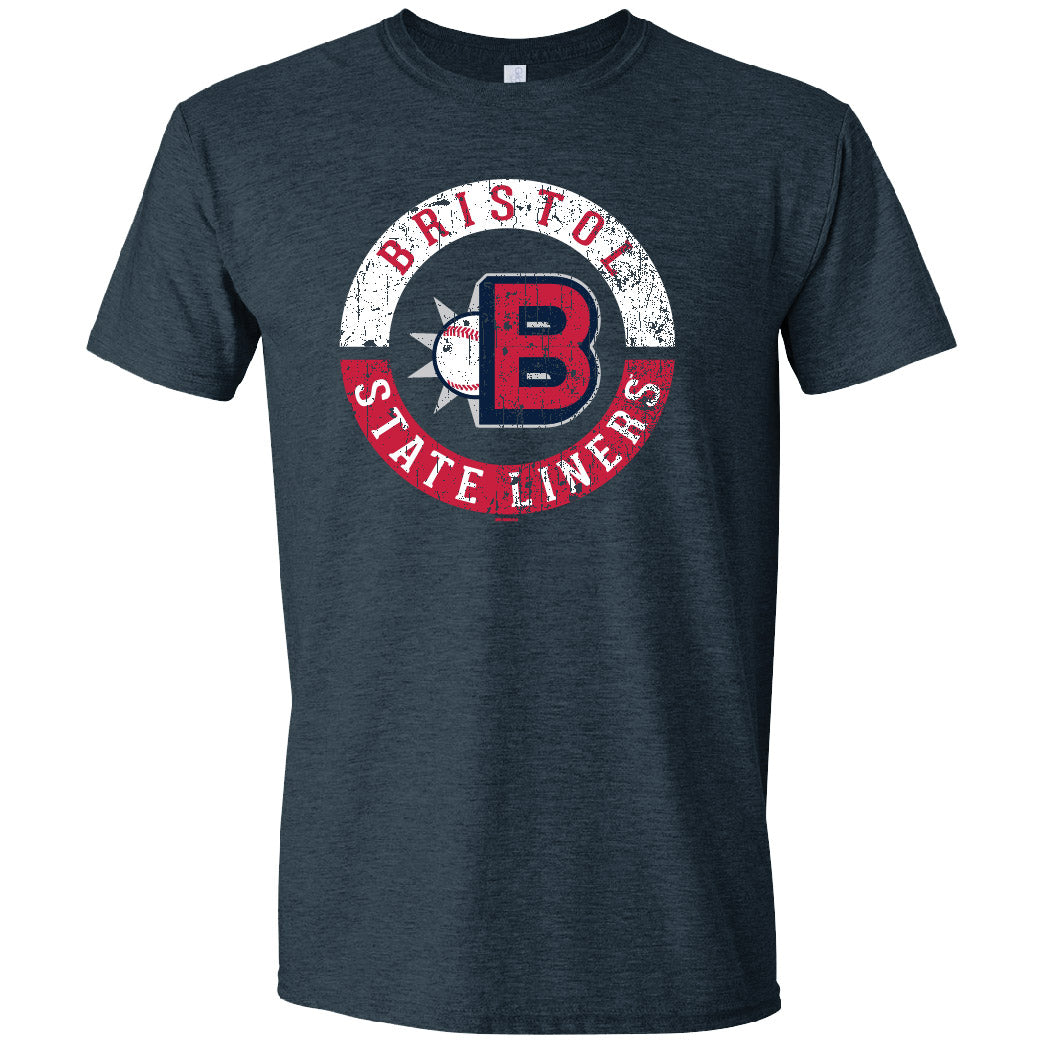 Bristol State Liners Secondary Logo Navy Blue Short Sleeve T-Shirt - Bristol State Liners product image