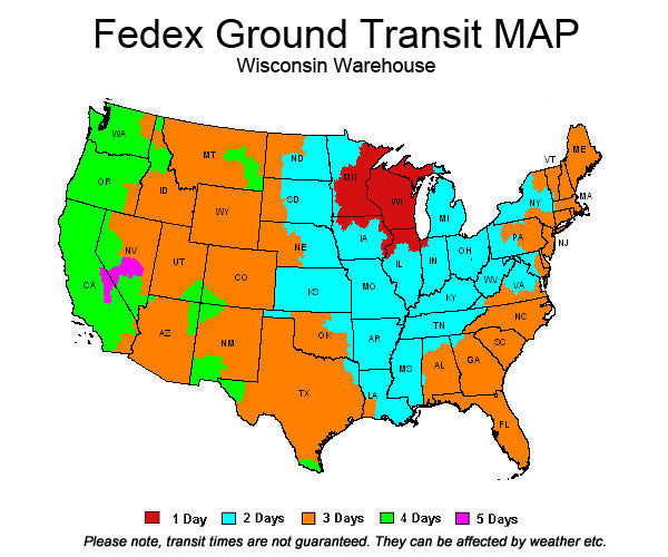 Mototec Fedex Transit Map Wisconsin Warehouse