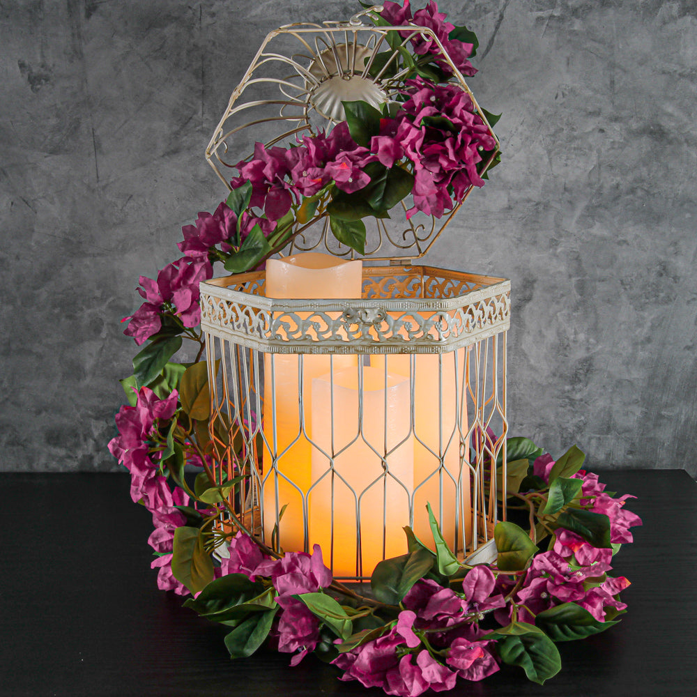 Hint of Pink Wired Crystal Garland 42 - Quick Candles