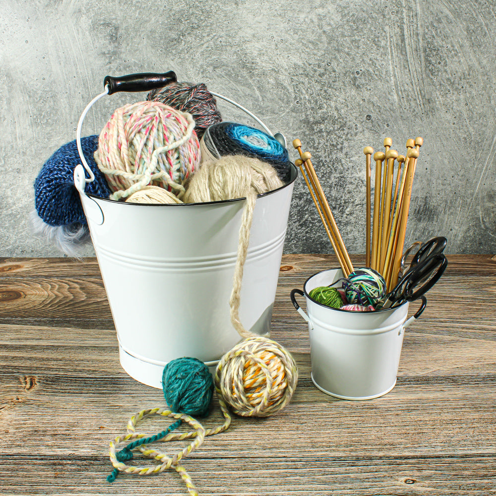 Metal French Flower Market 17 Bucket with Handles