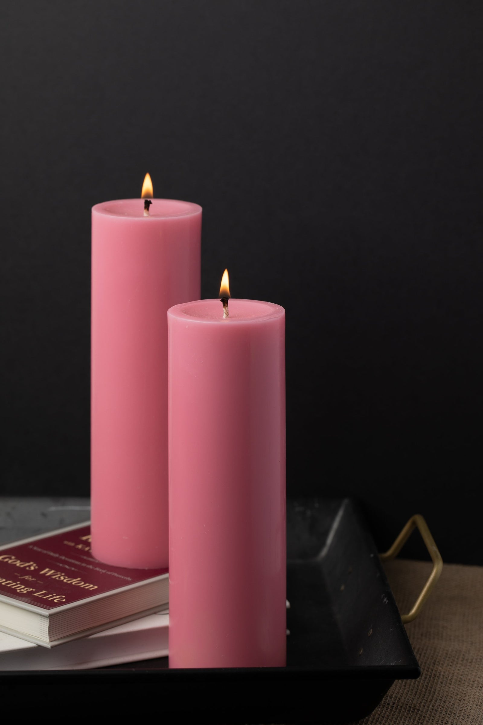 Pink Christmas Elegance Candle