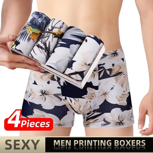 Ice Silk Underwear 3D U Convex Men Boxer Shorts Male Panties Seamless –  League-Of-Your-Own