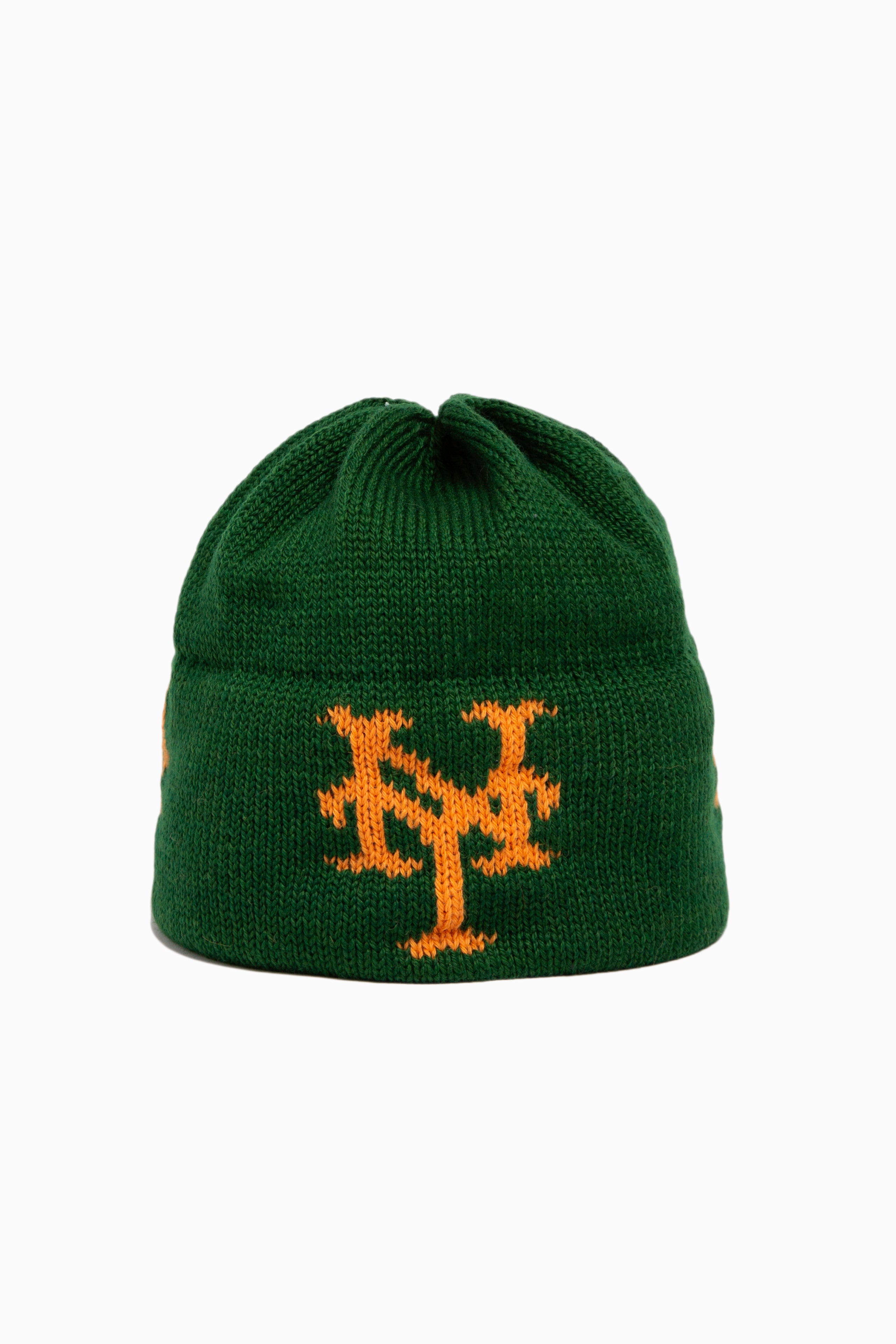 サイズSELECTS NYC NY WOOL KNIT BEANIE グリーン