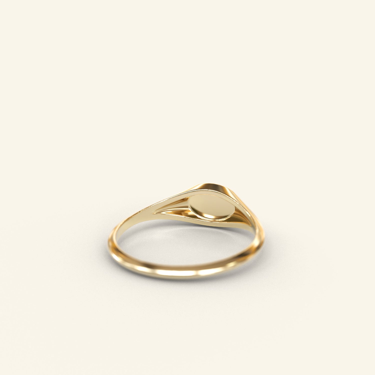 Tomwood mini signet oval gold ring 46